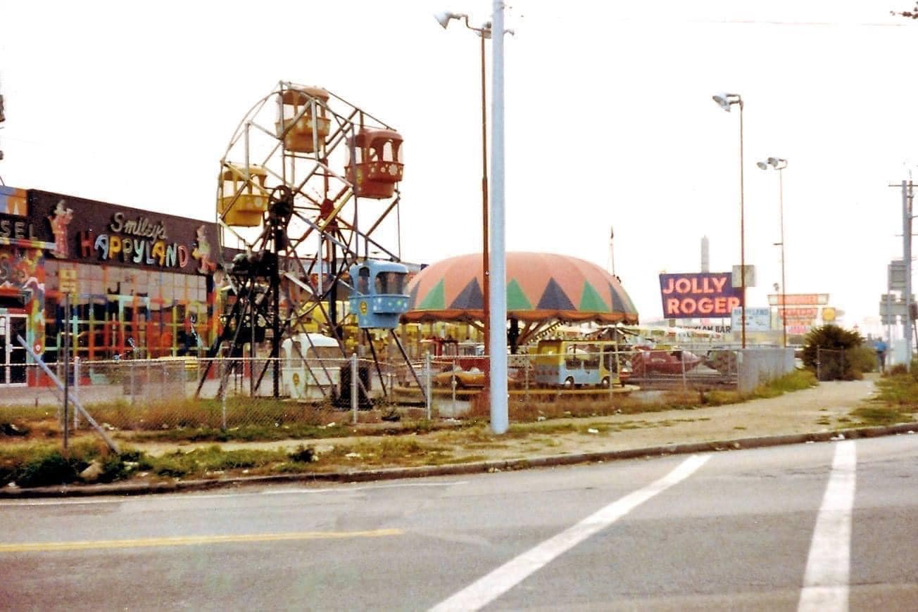 Jolly Roger's amusement park before demolition, 1979